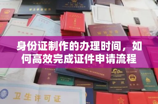 勐腊身份证制作的办理时间，如何高效完成证件申请流程