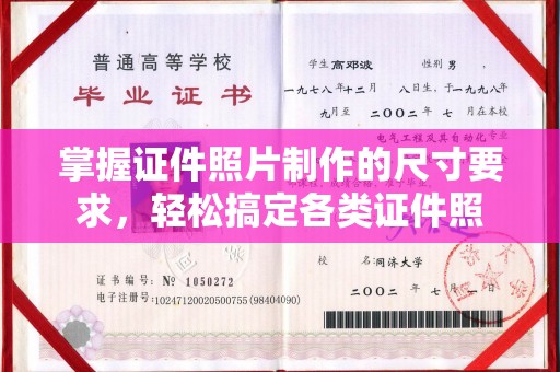 勐腊掌握证件照片制作的尺寸要求，轻松搞定各类证件照