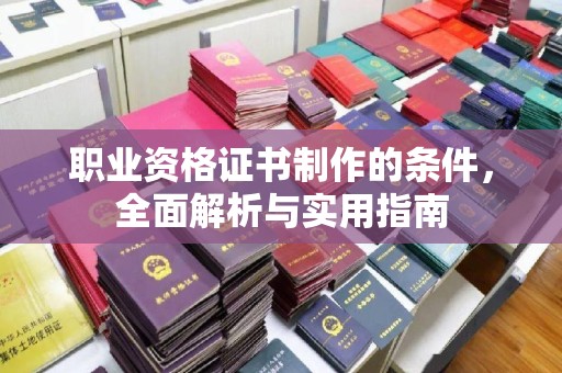 勐腊职业资格证书制作的条件，全面解析与实用指南